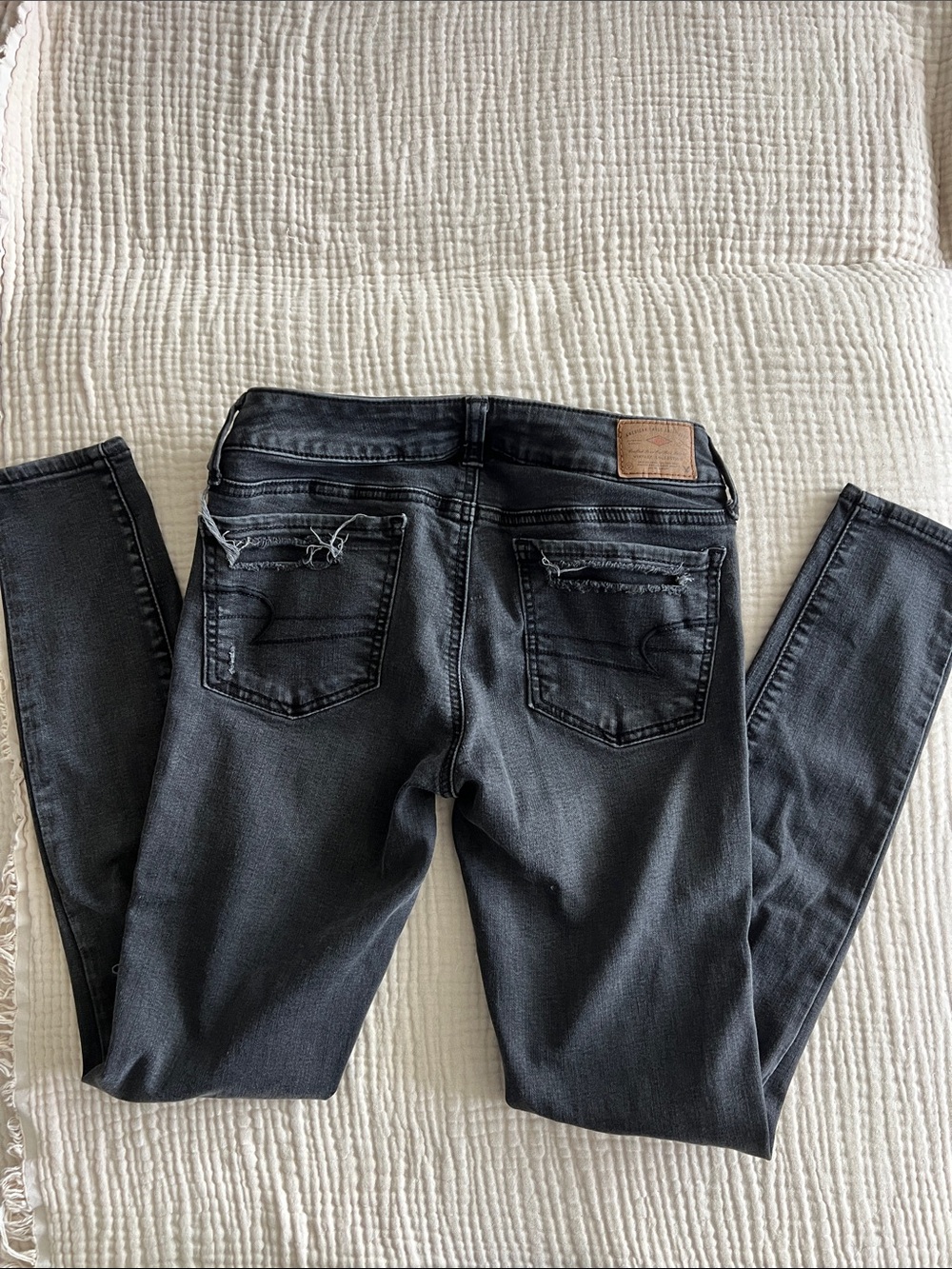 Black Distressed Skinny Jeans - Picture 2 of 9
